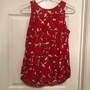 Gorgeous red blouse with back button detail